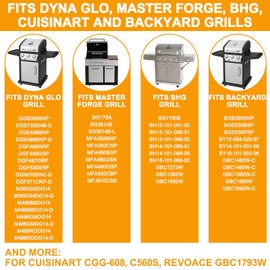 3" BBQ Thermometer Gauge for Dyna Glo Grill Accessories DGN405DNC DGN576DNC-D, Master Forge BG179A BG2614B Grill Parts Accurate Heat Indicator for cuisinart, Stok, Uniflame, Backyard Grill Parts 700F