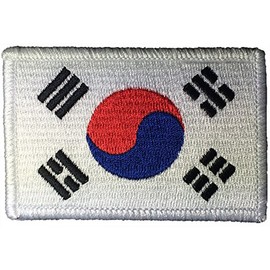 Tactical South Korea Flag Hook and Loop Fastener Backing Patch - 2"x3" - by Ranger Return (RR-TACT-0SKR-FLAG)