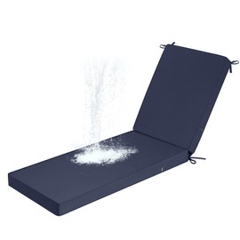 ROFIELTY Chaise Lounge Cushion, high-Density Rebound Chaise Lounge Cushion, Detachable and Portable Outdoor Lounge Chair Cushions, Chaise Lounge Cushions Outdoor Suitable for Courtyard. (Navy Blue)