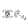 Moissanite Stud Earrings 5 mm 0.5 ct with Certificate of