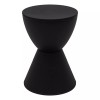 LeisureMod Modern Round Boyd Side Table BS12BL (Black)