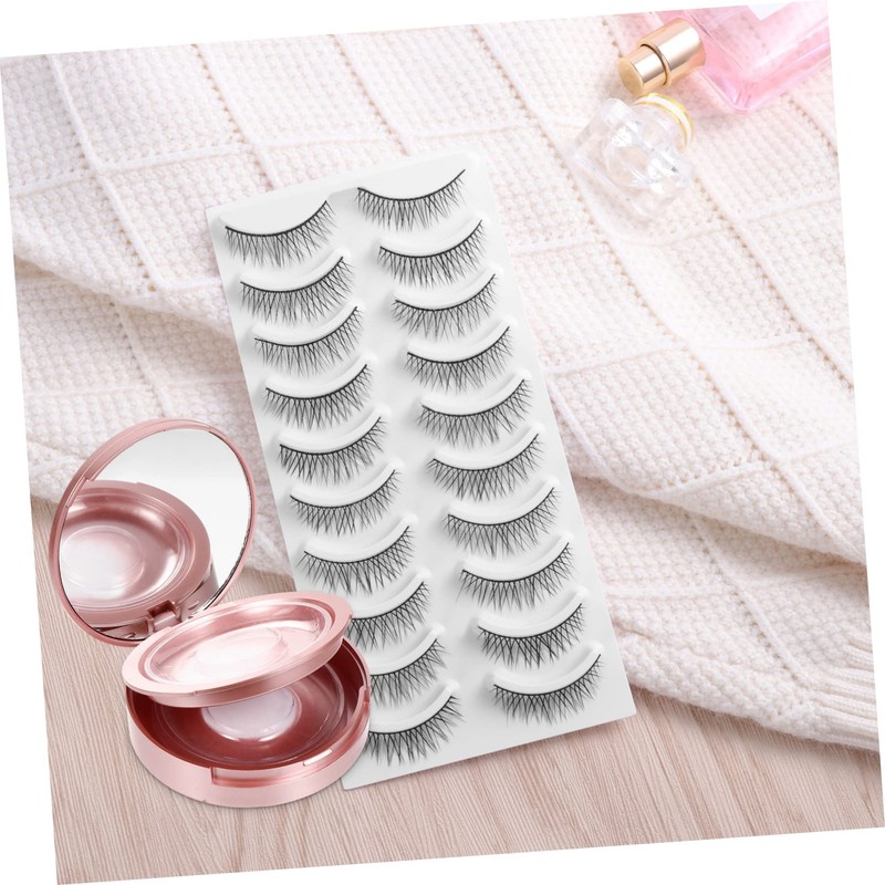Ipetboom Eyelash Holder Pcs Plastic Eyelash Cases Round Rose Gold