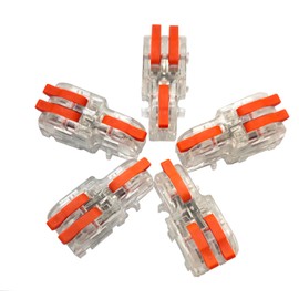 MTUERANC Wire Connectors, 5Pack Compact Lever Wire Nuts Connectors Wire Terminals 1 in 5 Out for Quick Connect 28-12 AWG (1 in 5 Out)