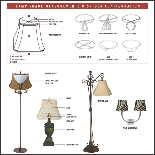 Royal Designs Rectangle Bell w Cut Corners Designer Lamp Shade, Eggshell, (4.5 x 5.5) x (7.5 x 10) x 8