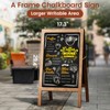 Chezerra A Frame Chalkboard Sign, 40"x20" Extra Large Sidewalk Chalk
