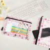 PDYRLEN Binder Pencil Pouches, Bow and Cherry Pencil Case with