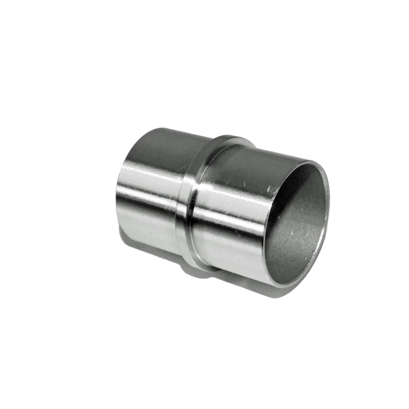 V2A stainless steel pipe connector with central bar for pipe