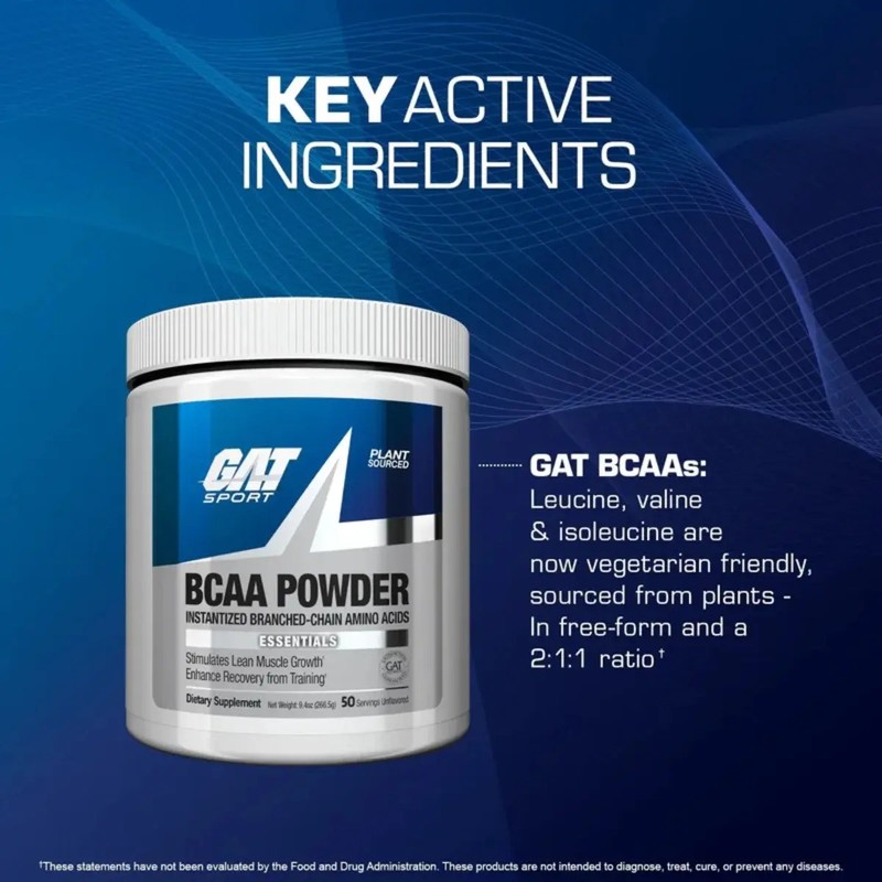 Bcaa Powder 50 Serv Gat Sport Aminoacidos Es