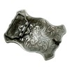 Moranse Silver Skull Bull Belt Buckle With Cowboy western Engraved