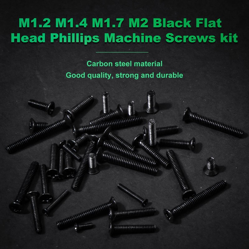 Zmbroll 1440 Pcs Black Laptop Screws M 1.2M 1.4M 1.7M