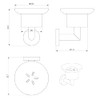 EcoSpa Rose Frosted Glass Soap Dish and Wall Mounted Holder