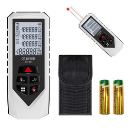 SG SURGOAL Laser Measure 196Ft Portable Handle Digital Measure Tool M/in/Ft/Ft+in Unit Switching and Pythagorean Mode, Measure Distance, Area and Volume