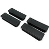 4-Piece Lexziuo 1" x 2" Rectangular Black Plastic End Caps