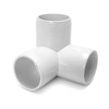 QWORK 3 Way 1/2" Tee PVC Fitting Elbow,12Pack PVC Fitting