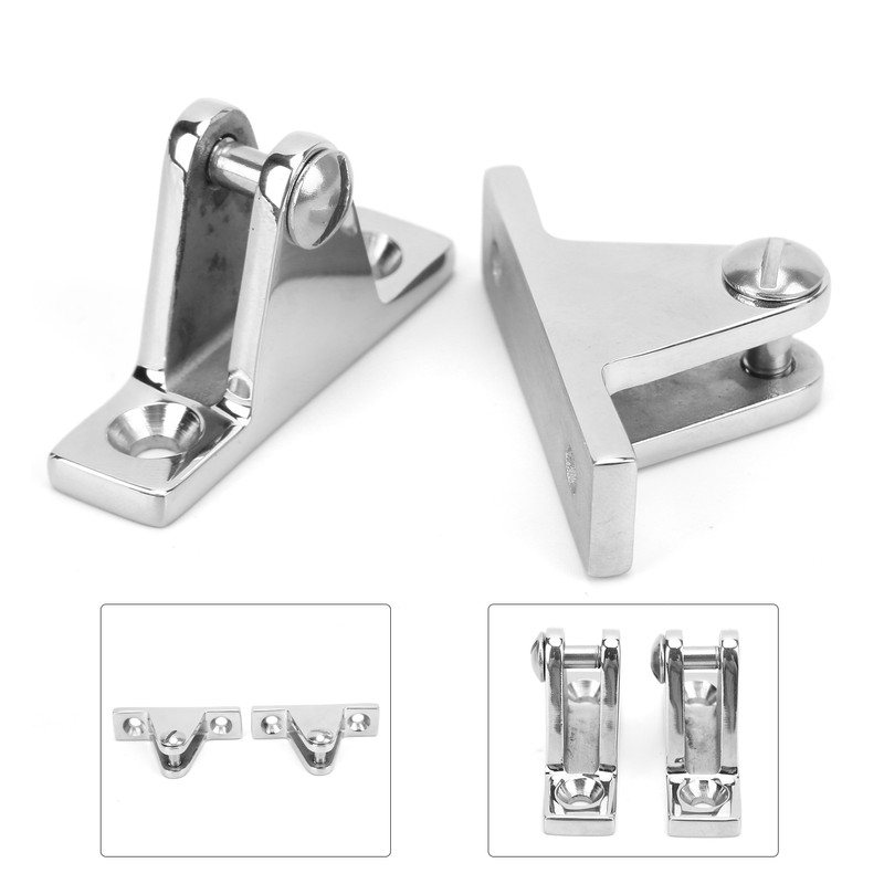2pcs Bimini Top 90° Deck Hinge 316 Stainless Steel Heavy
