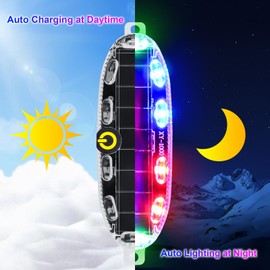 Wireless Solar Strobe Lights - Red, Blue, Green Emergency Warning and Anti-Collision Flashing Light for Car, Truck, Motorcycle, Bike - Ensure Night Safety Driving