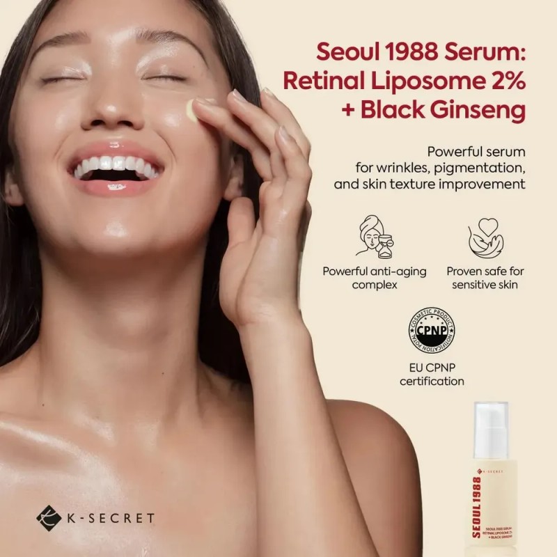 Srum Retinal K-SECRET SEOUL 1988 Antienvejecimiento Vegano 30ml