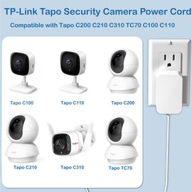 YYFNGU 9V Charger Replacement for TP-Link Tapo C200 C210/A TC70 C100 C310 C100 C110 Security Camera Power Cord T090060-2B1 AC Adapter for TP-Link Tapo Camera UL Listed