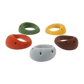 Atomik Rock Climbing Holds Set of 5 Large Screw-On Hueco Jugs in Assorted Earth Tones