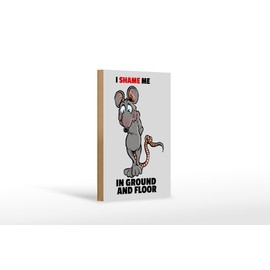 Wooden Sign Saying 12 x 18 cm I Shame Me in Ground and Floor Decorative Sign