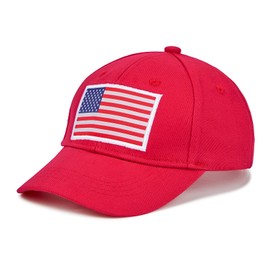 Century Star Toddler Baseball Hat Boys Sun Hats Toddler Baseball Caps for Boys Quick Drying Cap Kids Sports Cap America Flag-Red 3-8 Years