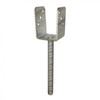 U-Shape Post Anchor for Embedding in Concrete for 70 mm Beams, Hot-Dip Galvanised Steel, 1 Piece Post Anchor, U-Post Holder, U-Anchor Carport Post Holder, Fence, U-Shape Post Holder for Doweling