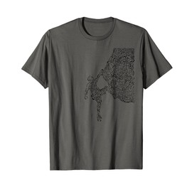 Bouldering Rock Climber Nature Sport Drawing Climbing T-Shirt