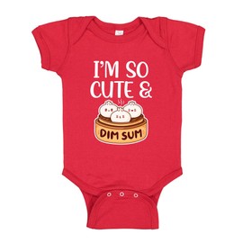 I'm So Cute and Dim Sum Baby One Piece 6 mo Red