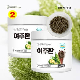 Separately marked How to consume 2 200g packs of 100% domestic bitter melon, health benefits of bitter melon pills / 국내산 여주 100% 건강 여주환 효능 200g 2통 먹는법