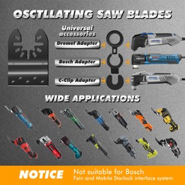 25pcs Multi Tool Blade Set for Wood Metal Screws Plastic Extra Broad Arc Edge Oscillating Saw Blades Titanium Multitool Accessories Quick Release Compatible with Bosch Fein Ryobi Dremel Makita