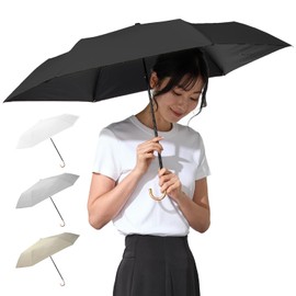 Fuliz Parasol Folding Umbrella, Ultra Lightweight 6.5 oz (185 g) x 100% Light Blocking, For Both Sunny and Rainy Weather, 100% UV Protection, Light Blocking, Compact, Women's, Japan Brand, Black
