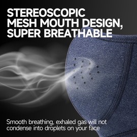 QINGLONGLIN Balaclava Ski Mask Warm Full Face Cover Winter Full Face Mask for Skiing Snowboarding Outdoor Sports Indigo