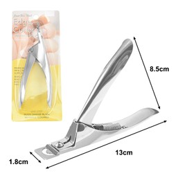 Professional Stainless Steel False Nail Tip Clipper - Nail Extension Clipper for Acrylic and Gel Nails - Precision Nail Art Cutter Tool with Ergonomic Handle