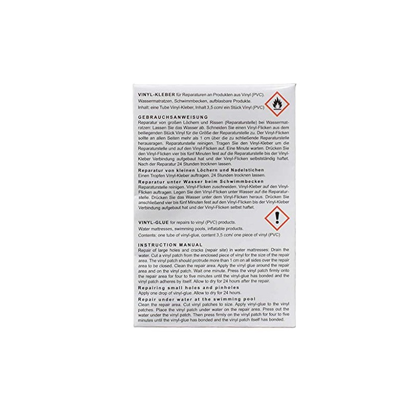 Puncture Repair Kit for Waterbed Vinyl KELBER Repair Kit for