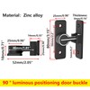 Ctyjia 1PCS 90 Degree Security Gate Latch, Luminous Barn Door