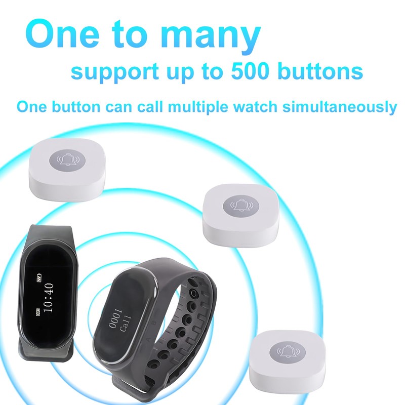 LOUKIENE Wireless Calling System, 1 Wirst Watch Receiver 10 Call