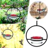 3 Pcs Hummingbird Feeder Metal Hanging Bird Feeder for Outdoor