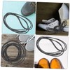 BESPORTBLE Sets Elastic Shoelaces Replacement Multi-purpose Shoelaces Outdoor Reflective Black