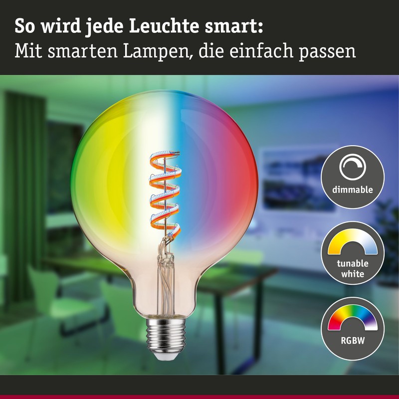 Paulmann 29162 Filament 230V Smart Home Zigbee LED Globe G125