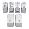 Trichtu Mount 6Pcs Chrome Hand Control Button Switch Cap For