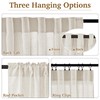 StangH Linen Blended Semi Sheer Curtains for Living Room, Cream