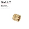 DTGN M8x8x10mm (ID x L x OD) Knurled Insert Nuts