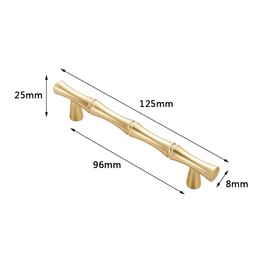 CONPHERON 2 Pieces Furniture Handles Antique Bamboo Shape Zinc Alloy Cabinet Handles Bathroom Door Knobs Cabinet Drawer Knobs Pull Knob Furniture Door Wardrobe Handles Hole Spacing 96mm