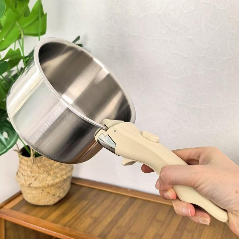 2 PC Removable Pot Handle Cream White, Universal Pan Handle,