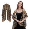 Werownsgso Women's Sequin Cape Scarf, Stole for Evening Dress, Women's