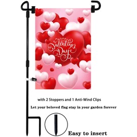 12 Pack Garden Flag Stand/Pole/Holder Outdoor-Double Sided Seasonal Garden Flag Sets for Outside Flags 12 x 18 Inch Burlap Small Garden Yard Decorative Flags 1 Pack Flag Stand for All Seasons