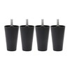 4PCS 80mm Height Plastic Sofa Legs,Black Plastic Furniture Legs Couch