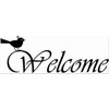 Vinyl Wall Decal - Welcome with a bird Picture Art