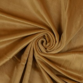 Dainetto Short Pile Faux Fur Fabric Leaves Synthetic Horse Size 70 x 50 cm Mondo Tessuti (Camel)