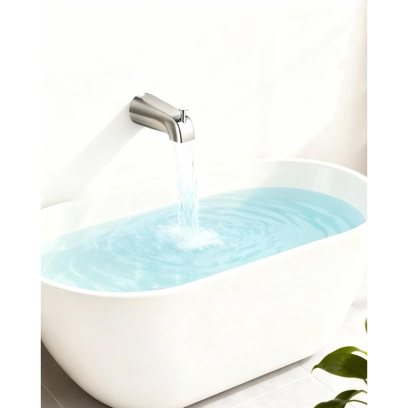 Threaded Tub Spout with Pull-Up Diverter - Leak Proof for